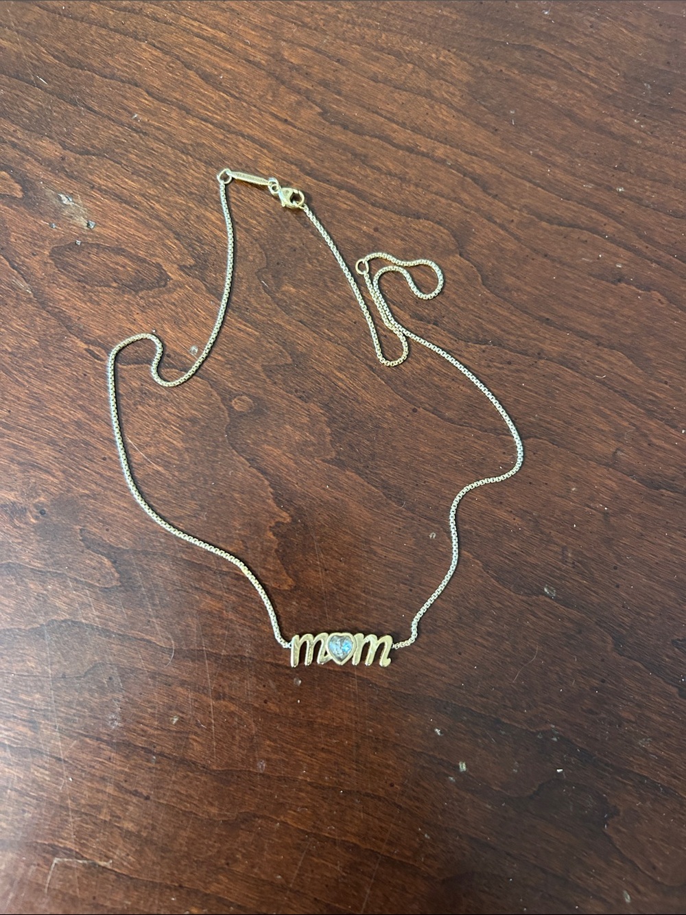 Alex and Ani Gold-Tone "mom" Heart Pendant Necklace